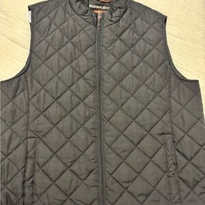 NWOT Hawke & Co Black Quilted Vest with Diamond Pattern